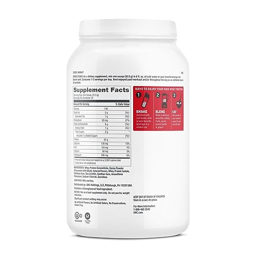 GNC Pro Performance 100% Whey Protein Powder - Chocolate Supreme, 25 Servings - Maple Wellness Supplements