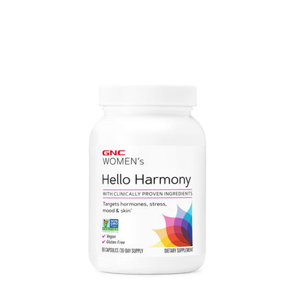 GNC Women's Hello Harmony | Clinically Proven Hormonal Support for Women | Supports Mood, Skin, and Stress Management | Vegan and Gluten Free | 90 Count - Maple Wellness Supplements