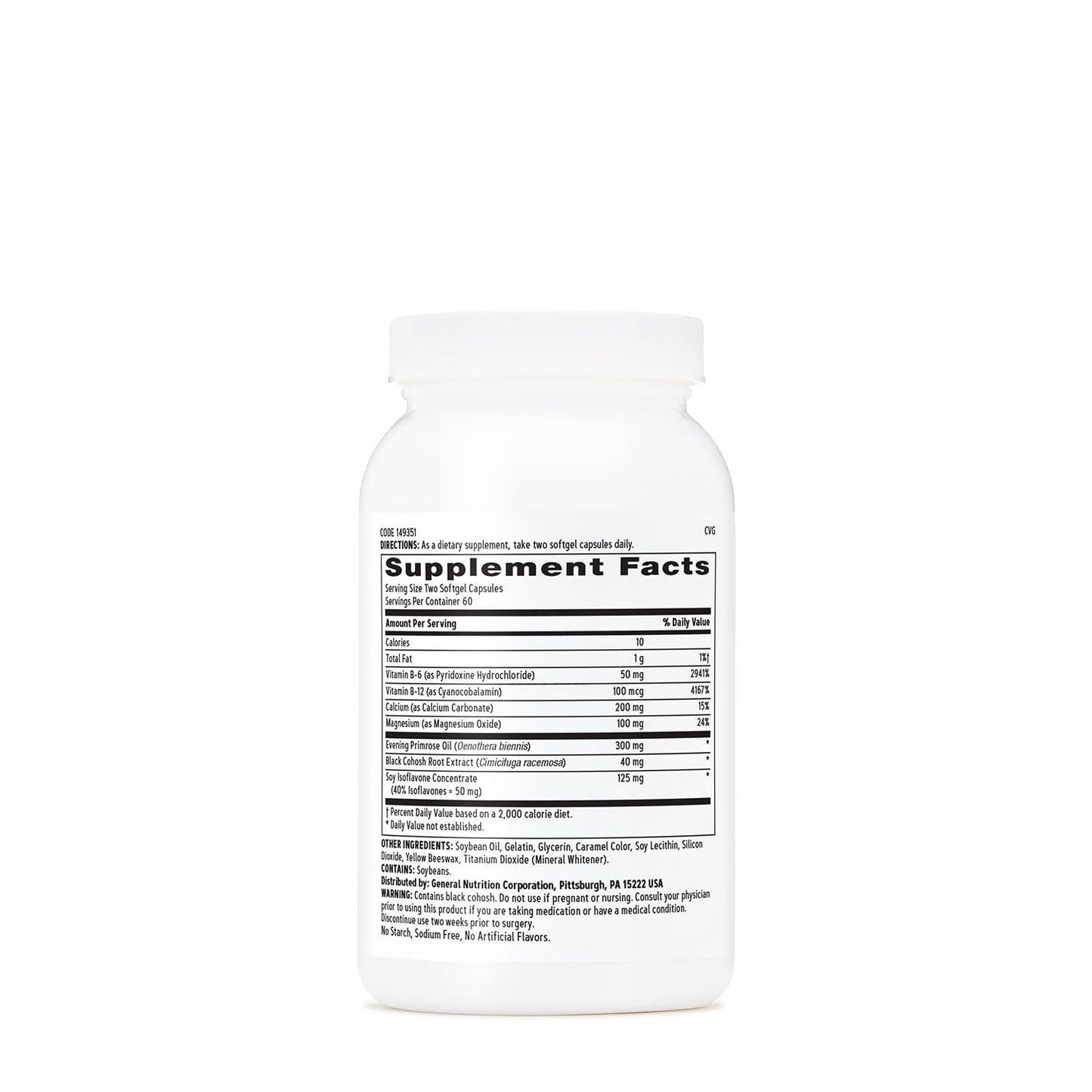 GNC Women's Phytoestrogen Formula, Supports Hormone and Mood Balance Plus Increased Energy, Targeted Relief for Menopause Symptoms, Daily Supplement, 120 Softgels - Maple Wellness Supplements