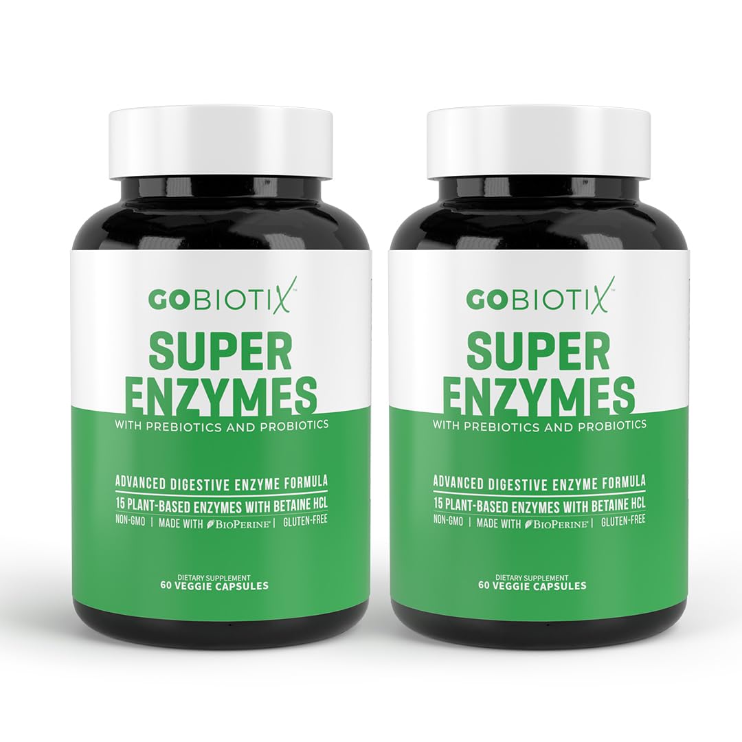 GOBIOTIX Digestive Enzymes Supplement with Prebiotics and Probiotics for Women and Men - Gut Health, Gluten Digestion, Lactose Absorption - Maple Wellness Supplements