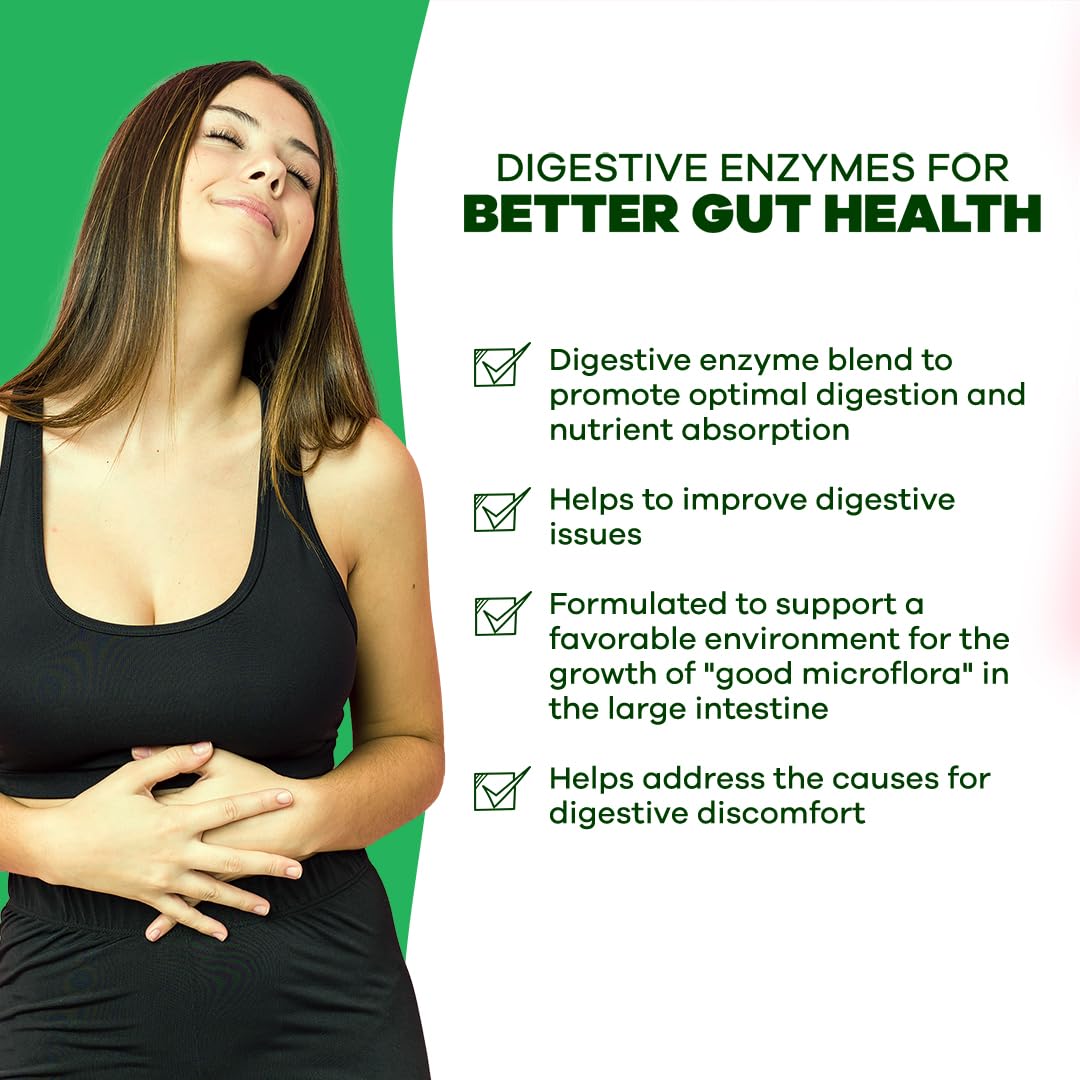 GOBIOTIX Digestive Enzymes Supplement with Prebiotics and Probiotics for Women and Men - Gut Health, Gluten Digestion, Lactose Absorption - Maple Wellness Supplements