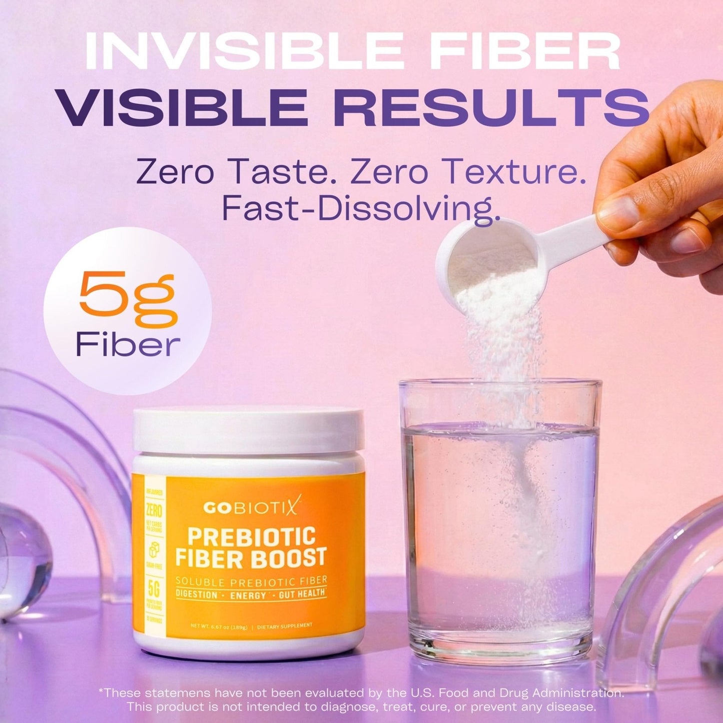 GOBIOTIX Fiber Supplement Powder with Prebiotics for Digestive Health and GLP-1 Support, Soluble Fiber for Gut Health & Debloat, Keto - Maple Wellness Supplements