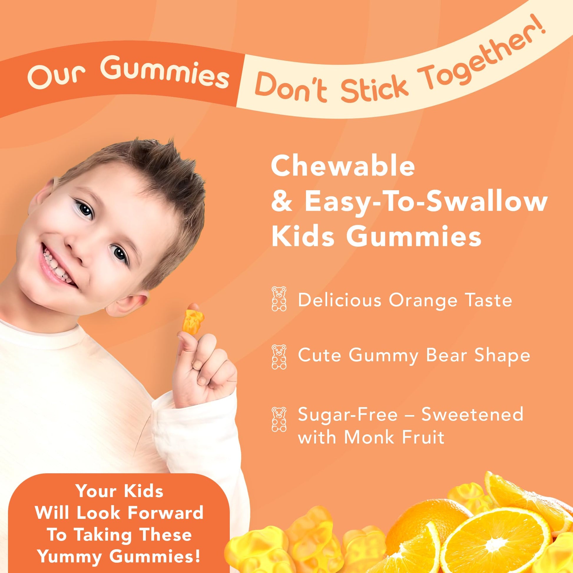 GOJOY NATURALS Kids Focus Gummies – Saffron, Magnesium Glycinate, L-Theanine & Inositol Supplement for Kids & Teens – Focus - Maple Wellness Supplements
