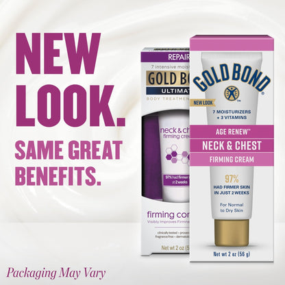 Gold Bond Age Renew Neck & Chest Firming Age Renew Cream, 2 oz., Clinically Tested Skin Firming Cream - Maple Wellness Supplements