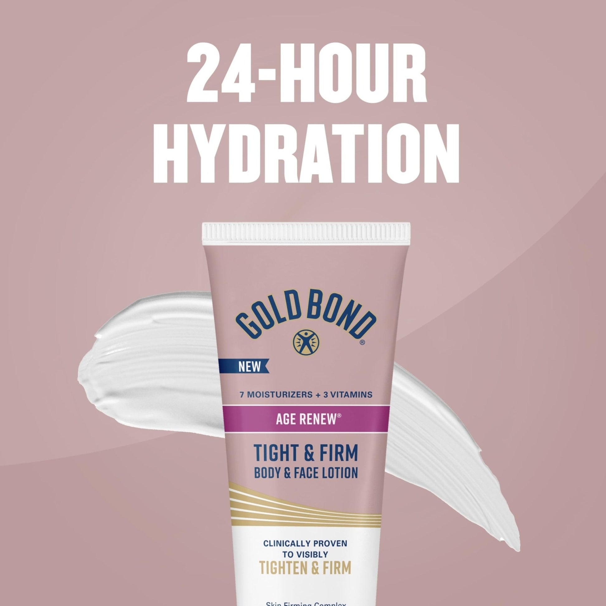 Gold Bond Age Renew Tight & Firm Body & Face Lotion with Proteins & Lipids, Skin Firming Lotion for Aging, Dry Skin, 8 oz. - Maple Wellness Supplements