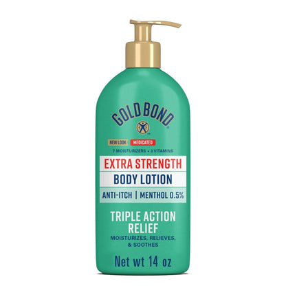 Gold Bond Medicated Extra Strength Body Lotion, Moisturizes, Relieves & Soothes, 14 oz Lotion - Maple Wellness Supplements