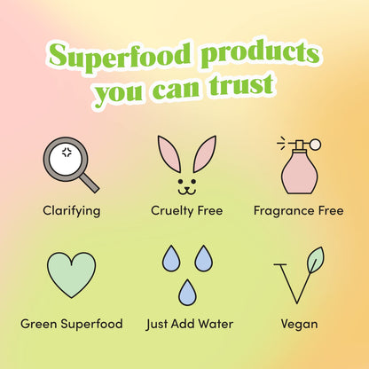 GOLDE - Clean Greens Superfood Face Mask - Made w/Chlorella & Spirulina - Great for Acne Prone, Oily & Dry Skin, Hydrating - Gentle Cleanser - Vegan - Aluminum-Free - 30g Jar - Maple Wellness Supplements