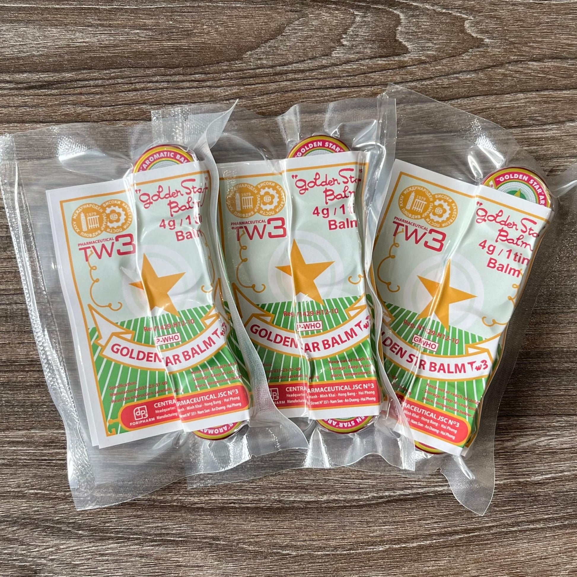 Golden Star Aromatic Balm (Pack of 8) - Authentic Vietnamese Cao Sao Vang - Support Fast Relief for Headaches, Muscle Pain, Colds, & Insect Bites - Natural Essential Oils - Travel Size 4g Tins - Maple Wellness Supplements