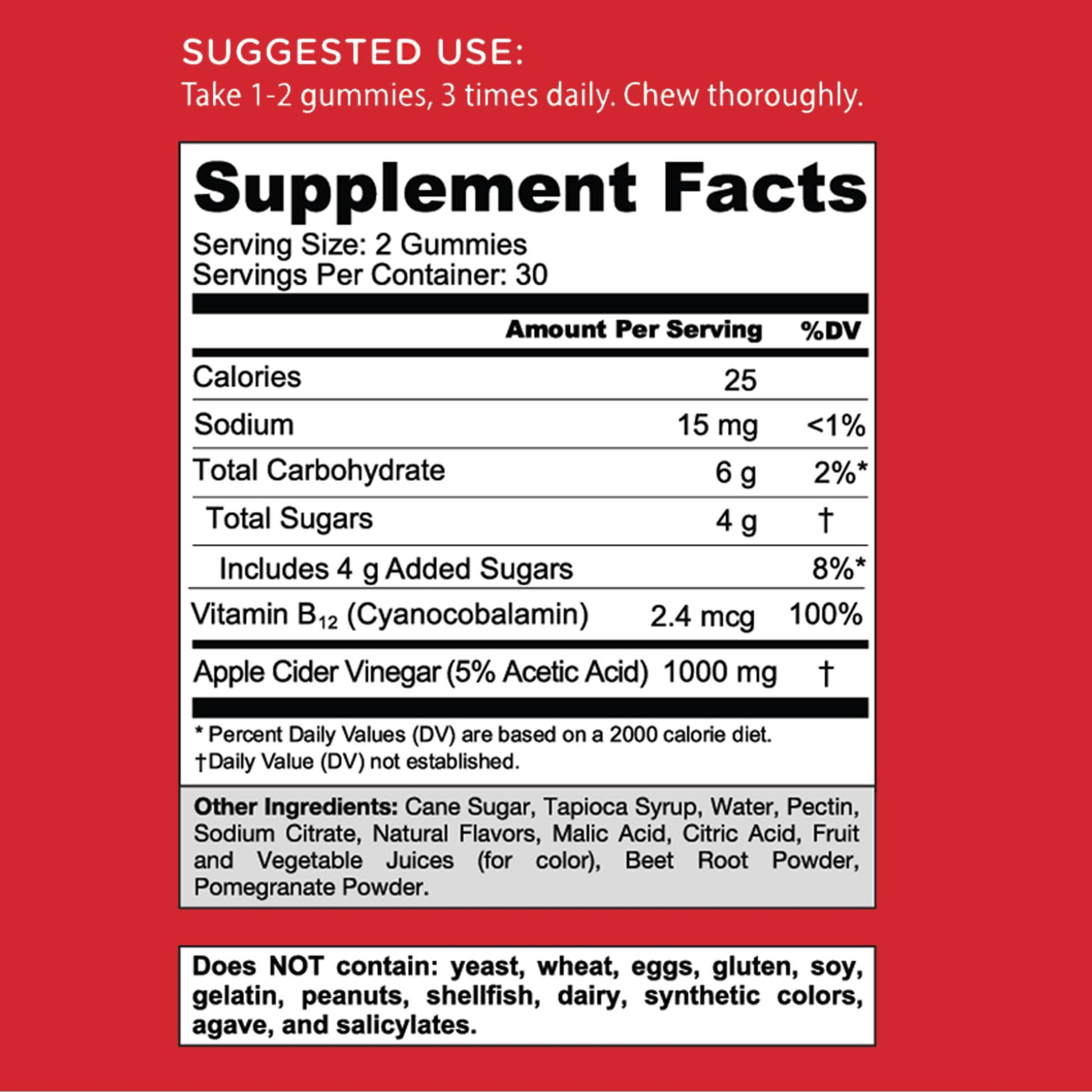 Goli Apple Cider Vinegar Gummies - Worlds First ACV Gummy with Vitamin B12, Beetroot & Pomegranate - Maple Wellness Supplements