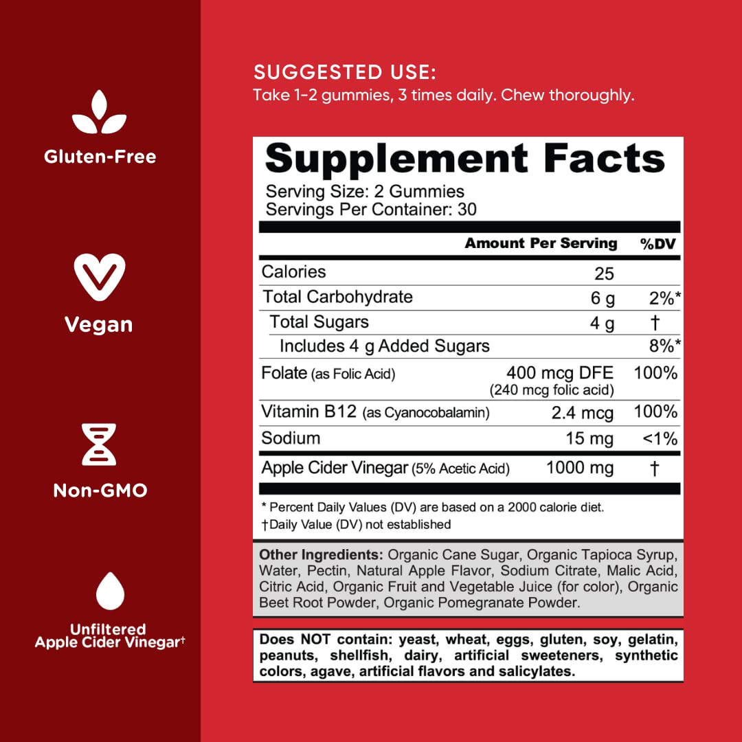Goli Nutritional Supplement, Apple Cider Vinegar Gummy Vitamins Nutrition, 2 Pack - Maple Wellness Supplements