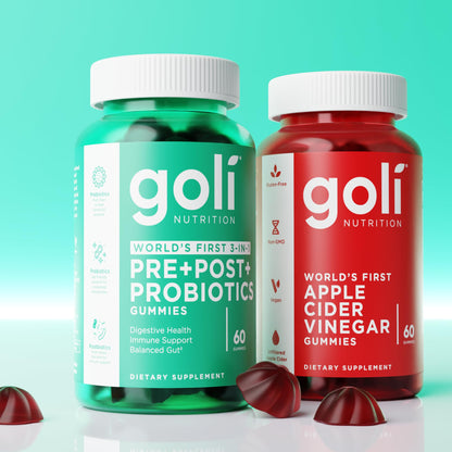 Goli Pre Pro Postbiotic Gummies - Worlds First 3-in-1 Formula with DE111 Probiotics, XOS Prebiotics, MCC1849 Postbiotics - Vegan, Non-GMO, Gluten-Free - Maple Wellness Supplements