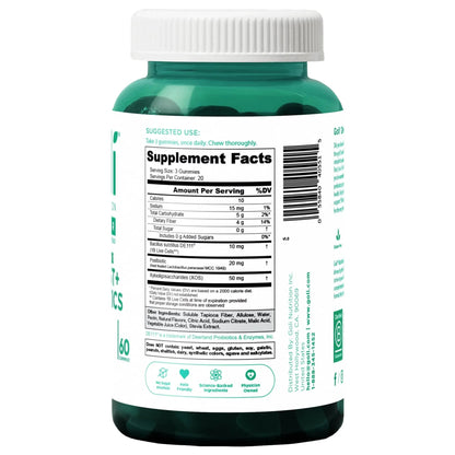 Goli Zero Sugar Pre Pro Postbiotic Gummies - Worlds First 3-in-1 with DE111, XOS, MCC1849 - No Sugar Alcohols - Vegan, Keto-Friendly, Non-GMO - Maple Wellness Supplements
