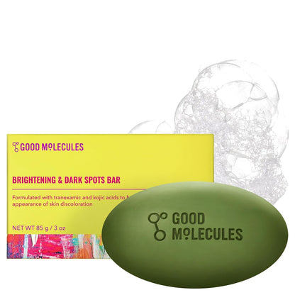 Good Molecules Brightening & Dark Spots Bar - Soap Free Face and Body Bar - Tranexamic, Kojic Acids and Niacinamide to Target Dark Spots - Skin Care - Maple Wellness Supplements