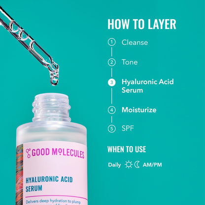 Good Molecules Hyaluronic Acid Serum - 1% Hyaluronic Acid Non-greasy Ultra Hydrating Serum - Maple Wellness Supplements