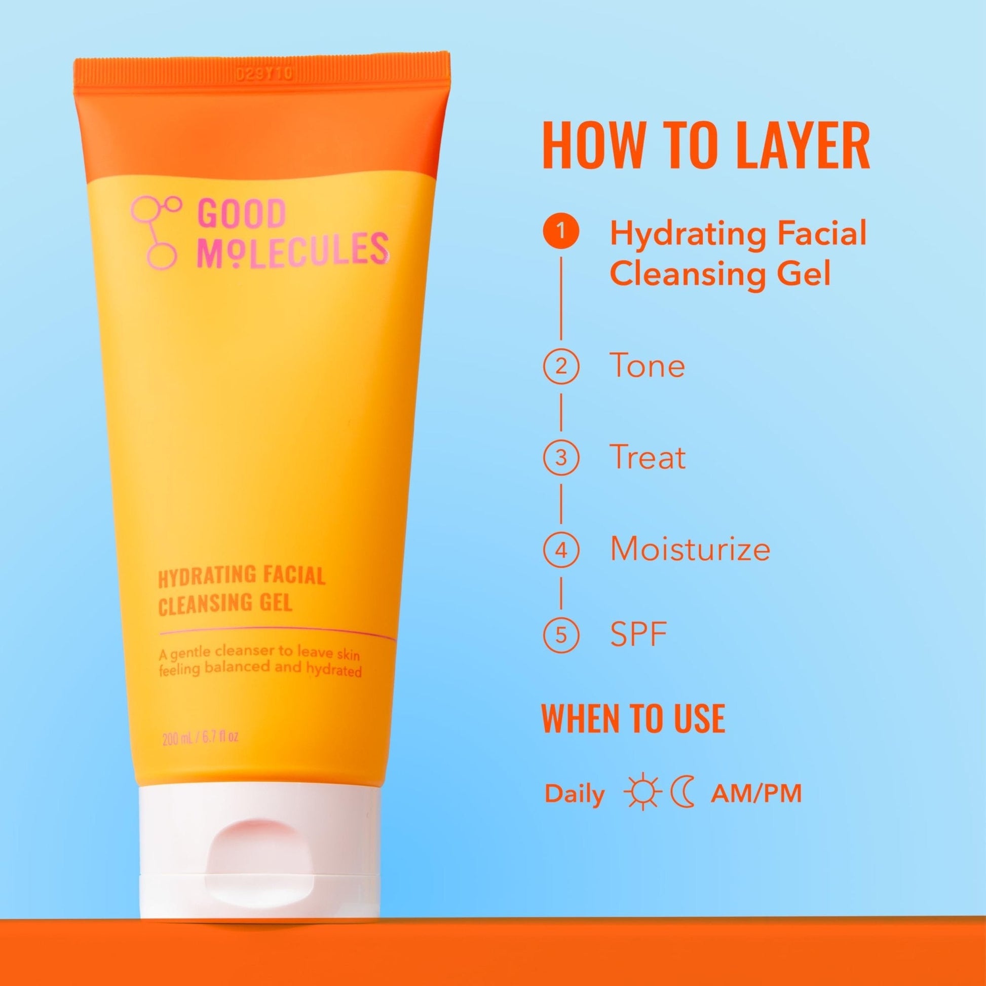 Good Molecules Hydrating Facial Cleansing Gel - Face Wash with Rosewater and Pineapple Extracts to Brighten, Cleanse, and Moisturize - Facial Cleanser, Skin Care - Maple Wellness Supplements
