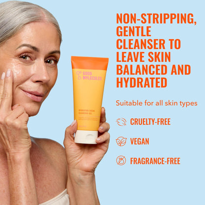 Good Molecules Hydrating Facial Cleansing Gel - Face Wash with Rosewater and Pineapple Extracts to Brighten, Cleanse, and Moisturize - Facial Cleanser, Skin Care - Maple Wellness Supplements