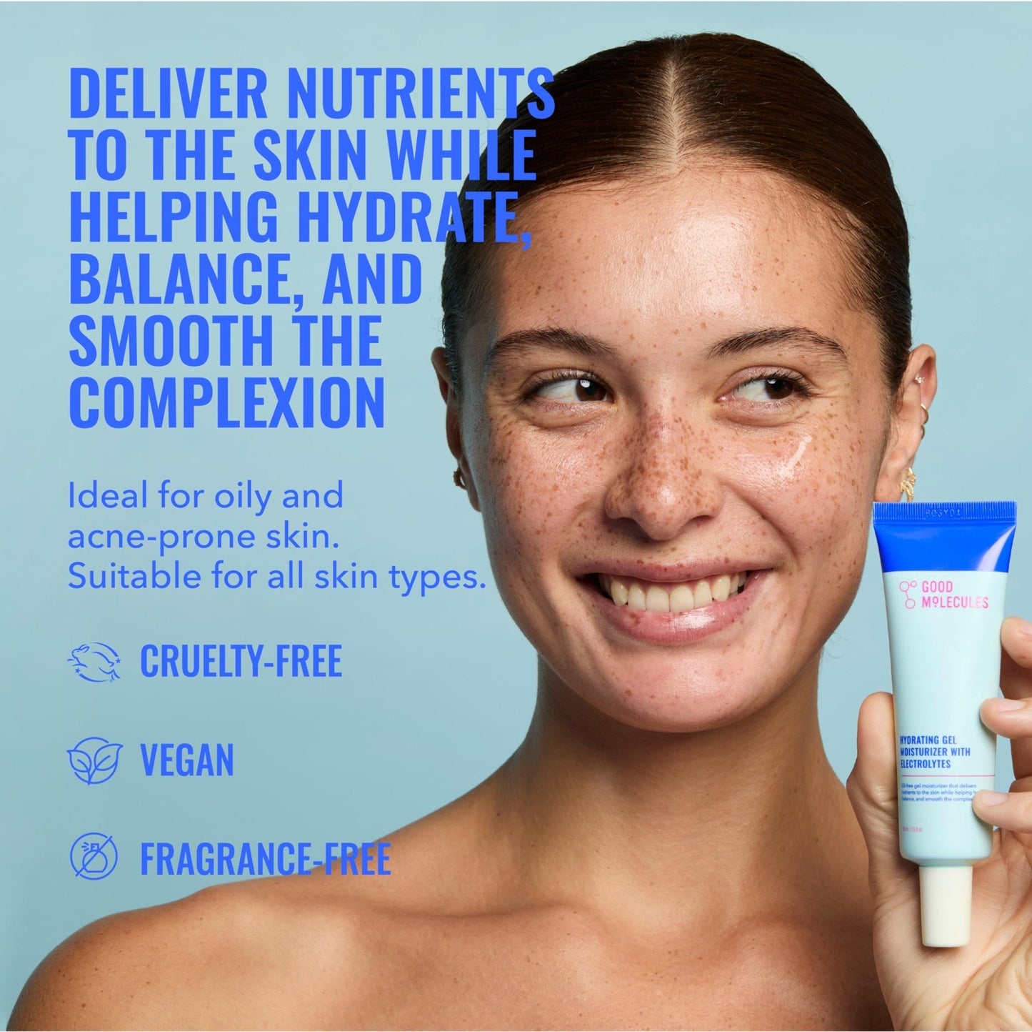 Good Molecules Hydrating Gel Moisturizer – Lightweight Water-Based Gel, Fast-Absorbing Oil-Free Moisturizer for Oily - Maple Wellness Supplements