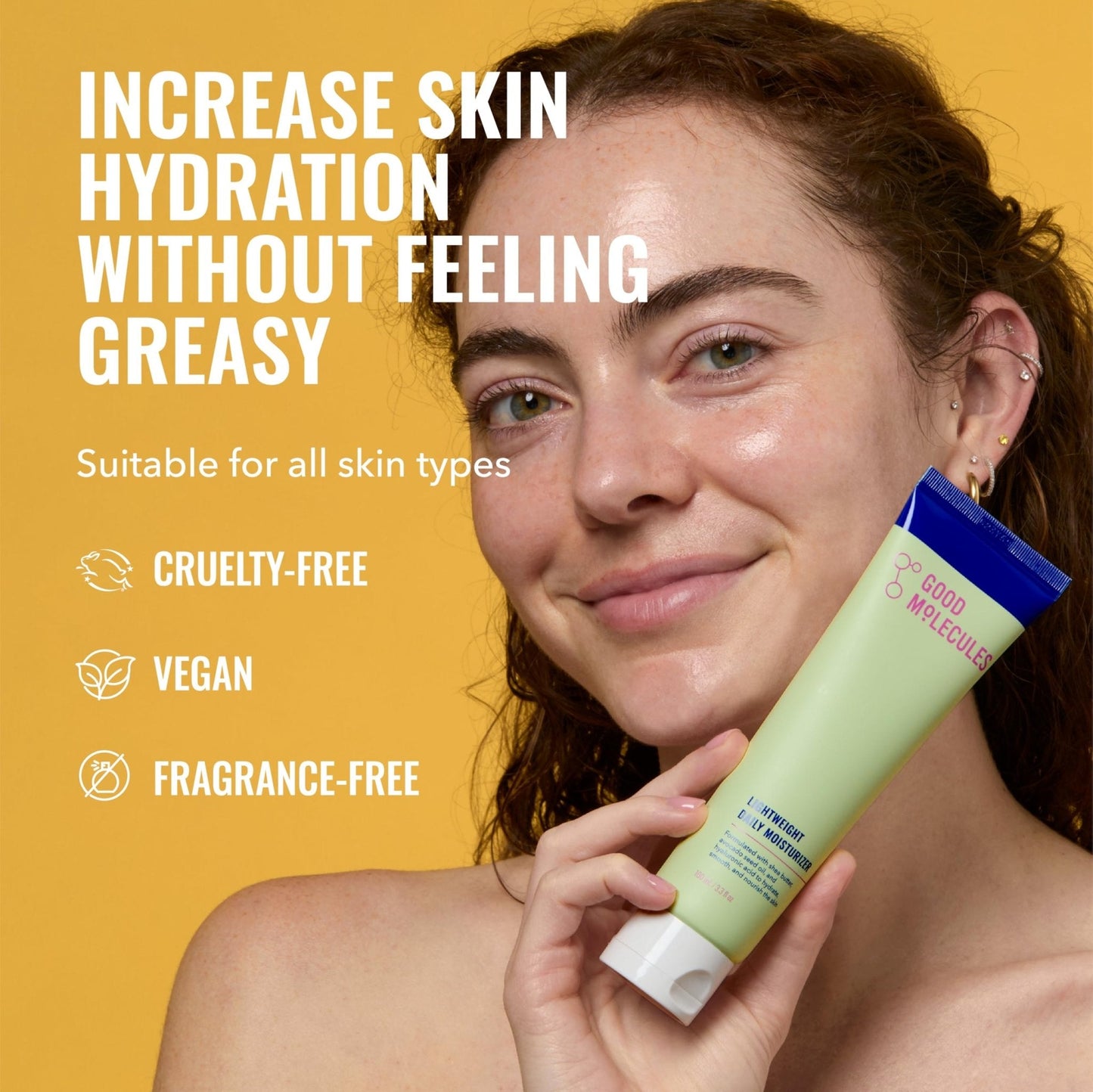 Good Molecules Lightweight Daily Moisturizer Face Cream – 100 ml / 3.38 fl oz - Non-Greasy Facial Moisturizer - Maple Wellness Supplements