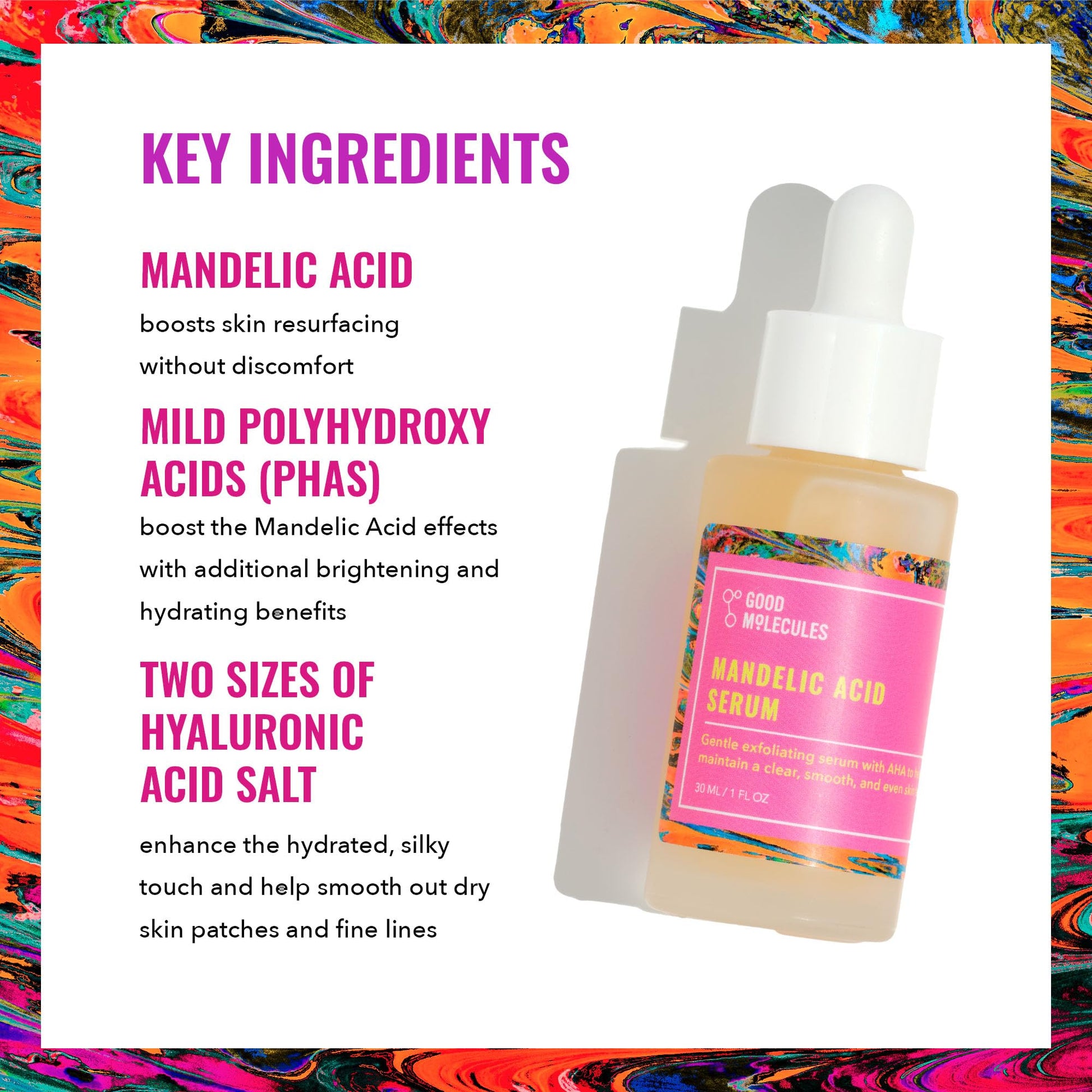 Good Molecules Mandelic Acid Serum - Gentle Face Exfoliator Serum with Ultra Hydrating Hyaluronic Acid - Maple Wellness Supplements