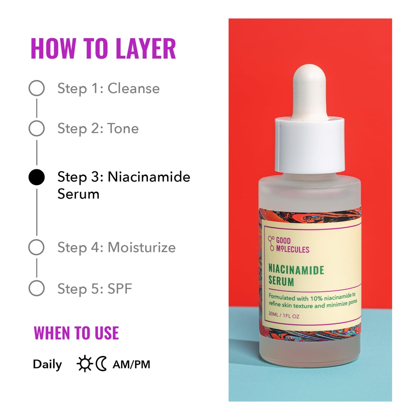Good Molecules Niacinamide Serum - 10% Niacinamide to Target Blemishes, Nourishment - Maple Wellness Supplements