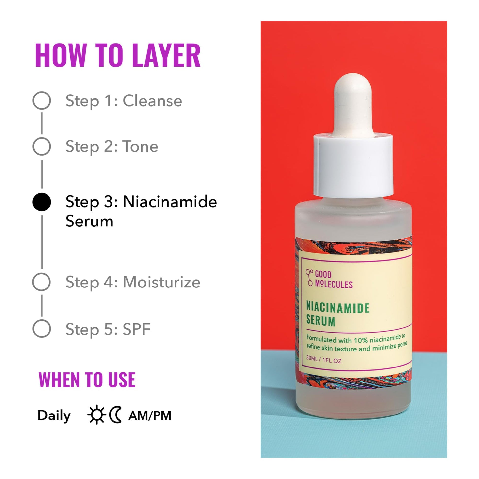 Good Molecules Niacinamide Serum - 10% Niacinamide to Target Blemishes, Nourishment - Maple Wellness Supplements