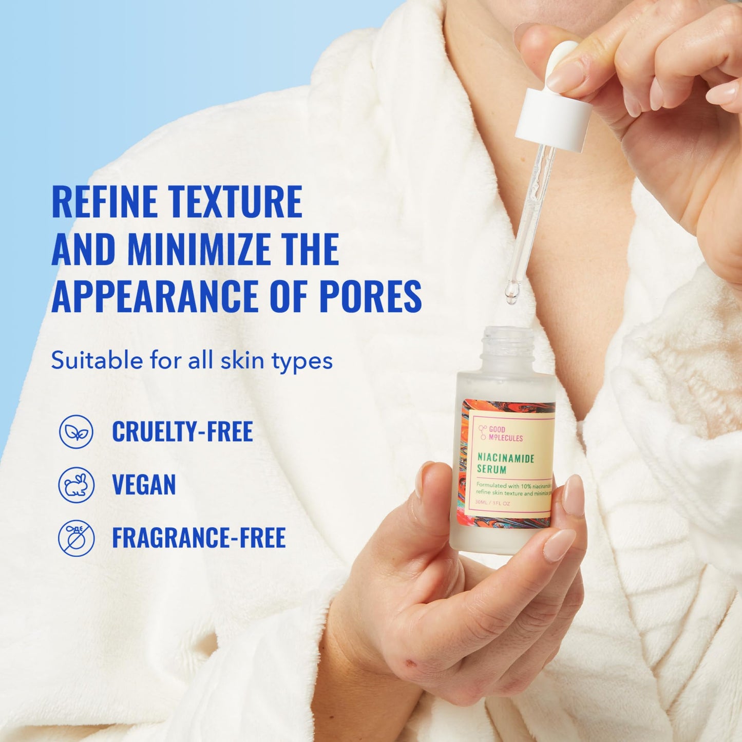 Good Molecules Niacinamide Serum - 10% Niacinamide to Target Blemishes, Nourishment - Maple Wellness Supplements