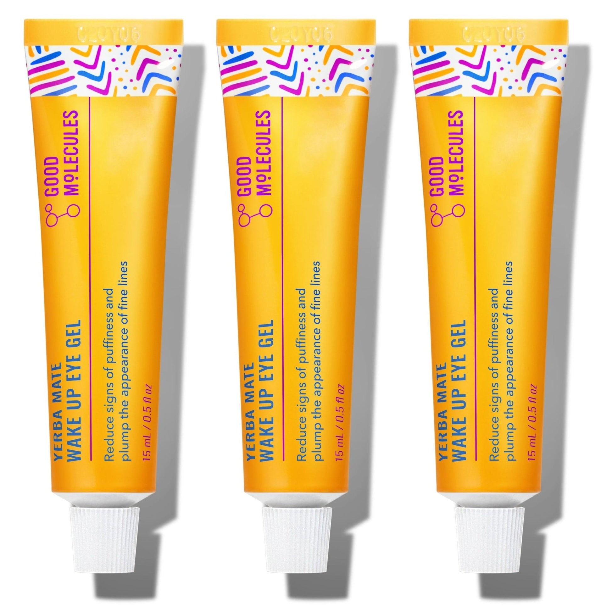 Good Molecules Yerba Mate Wake Up Eye Gel Pack 3 – 15 ml Each | Hydrating Under Eye Gel - Maple Wellness Supplements