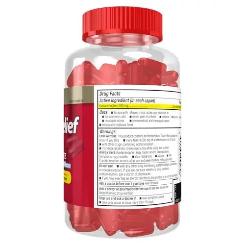 Good Sense Rapid Release Pain Relief, Acetaminophen Caplets 500 mg, Extra Strength Pain Reliever and Fever Reducer - Maple Wellness Supplements