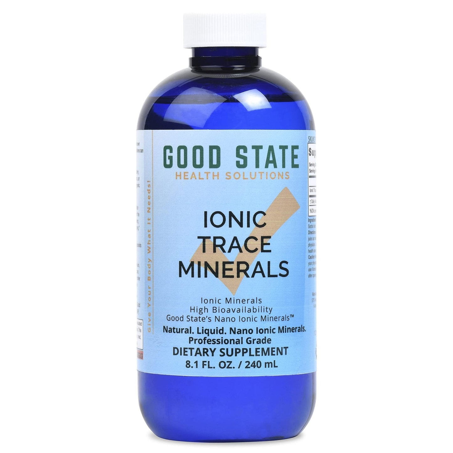 Good State Liquid Ionic Trace Minerals (96 servings at 125 mg - 8 fl oz) - Maple Wellness Supplements