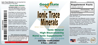 Good State Liquid Ionic Trace Minerals (96 servings at 125 mg - 8 fl oz) - Maple Wellness Supplements