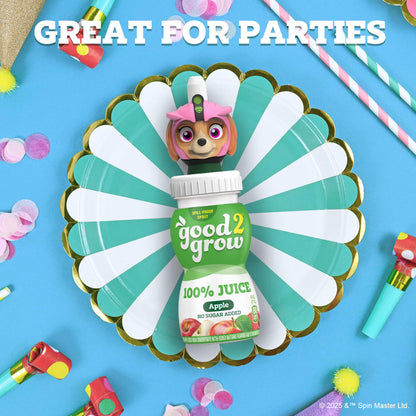 good2grow Apple Juice - 100% Juice Drinks for Kids, Fruit Juice No Sugar Added, 6 Fl Oz Juice Bottles with Spill-Proof PAW Patrol Character Tops (3 Pack) - Maple Wellness Supplements