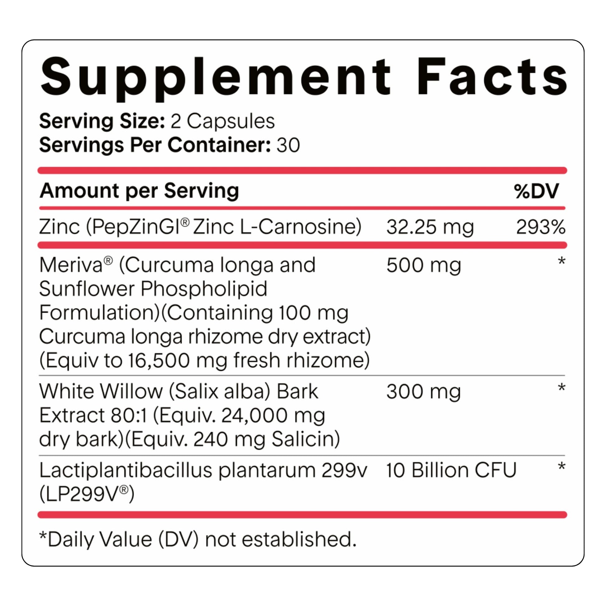 Goodness Lover Inflammation Pro, with 10 Billion CFU for Digestive Support, Curcumin, White Willow bark Extract, Zero fillers, Vegan, 30 Servings - Maple Wellness Supplements
