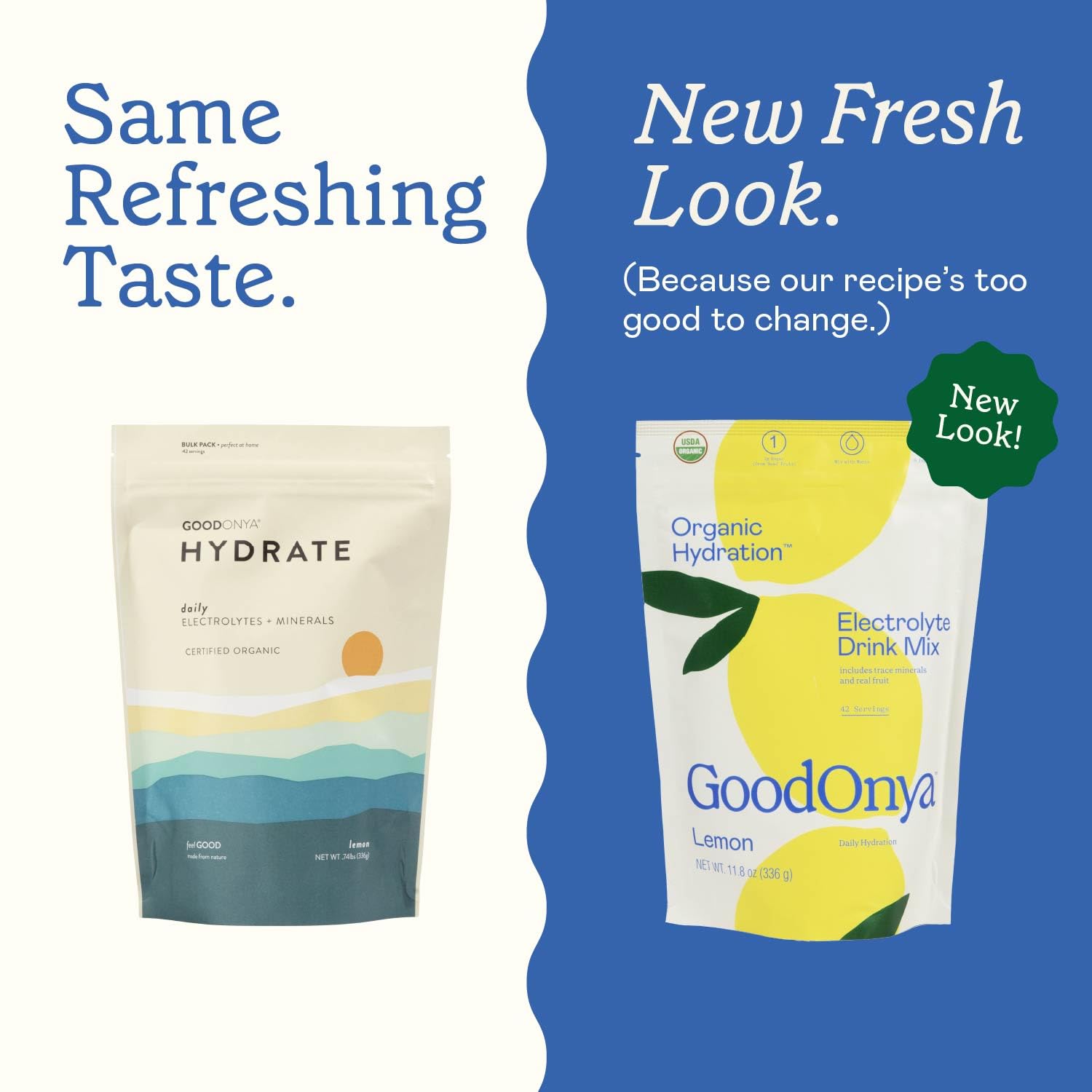 GOODONYA Organic Hydration Electrolyte Drink Mix, Certified Organic Hydration Powder, Non-GMO, Biochecked Glyphosate Free, Low Sugar, Lemonade Flavor, - Maple Wellness Supplements