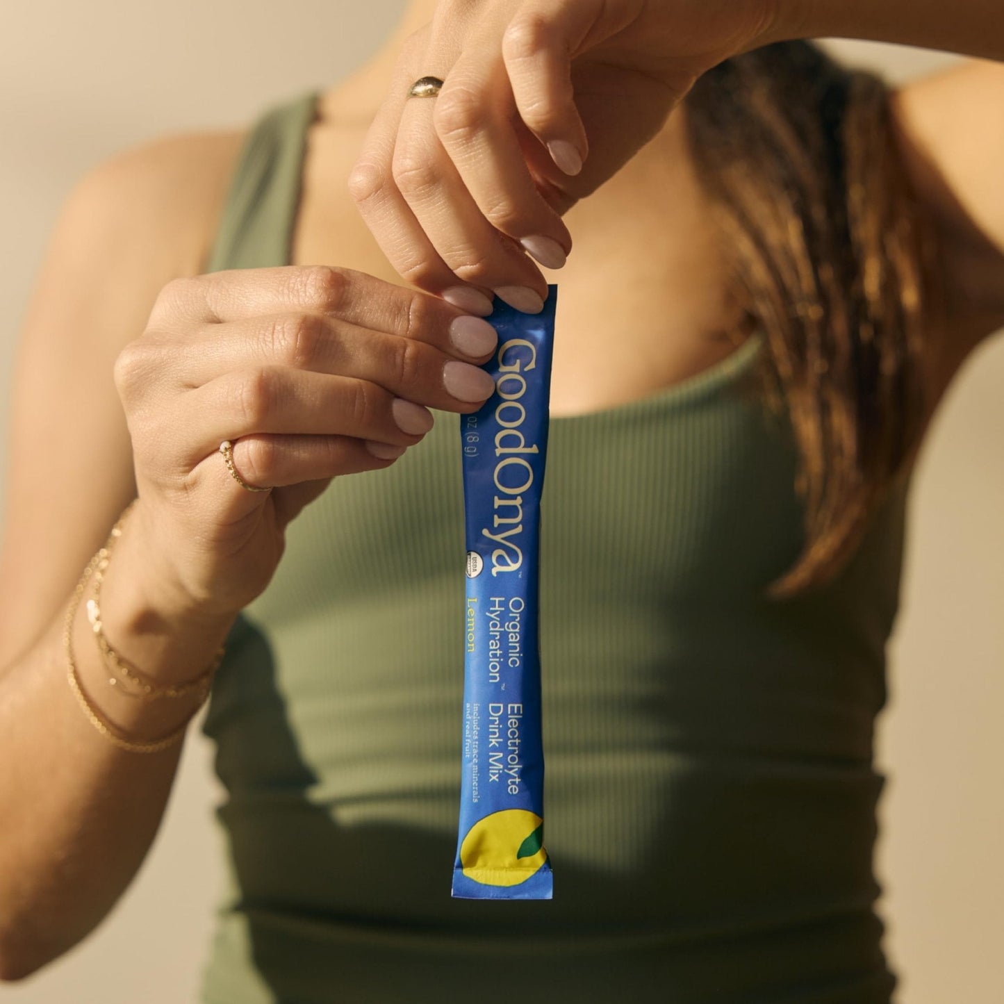 GOODONYA Organic Hydration Electrolyte Drink Mix, Certified Organic Hydration Powder, Non-GMO, Biochecked Glyphosate Free, Low Sugar, Lemonade Flavor, No Artificial Flavors,12 Stick Packs - Maple Wellness Supplements