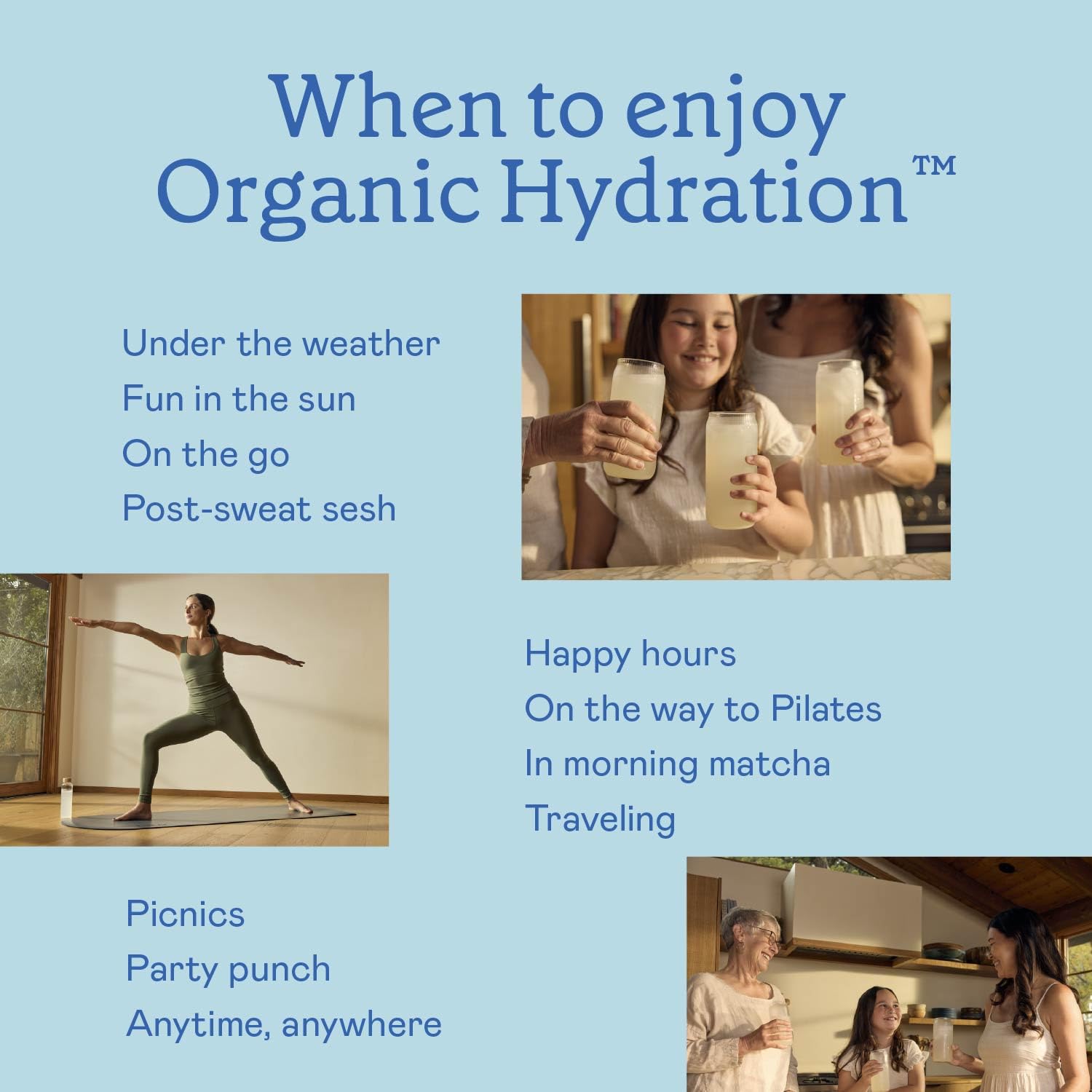GOODONYA Organic Hydration Electrolyte Drink Mix, Certified Organic Hydration Powder, Non-GMO, Biochecked Glyphosate Free, Low Sugar, Lemonade Flavor, No Artificial Flavors,12 Stick Packs - Maple Wellness Supplements
