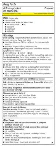 GoodSense Children's Dye-Free, Acetaminophen 160 mg per 5 mL Oral Suspension, Cherry Flavor, 8 FL OZ - Maple Wellness Supplements