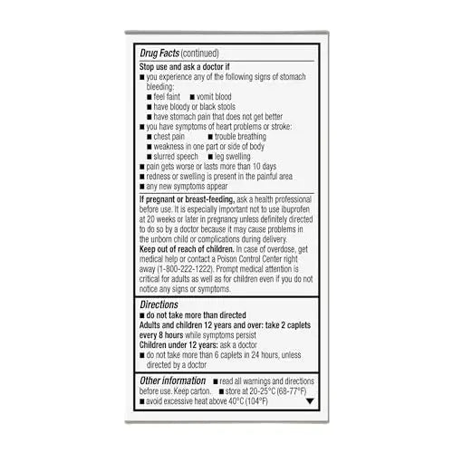 GoodSense Dual Action Acetaminophen and Ibuprofen (NSAID) Tablets, 250 mg/125 mg, Back Pain, 72 Count - Maple Wellness Supplements
