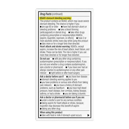 GoodSense Dual Action Acetaminophen and Ibuprofen (NSAID) Tablets, 250 mg/125 mg, Back Pain, 72 Count - Maple Wellness Supplements