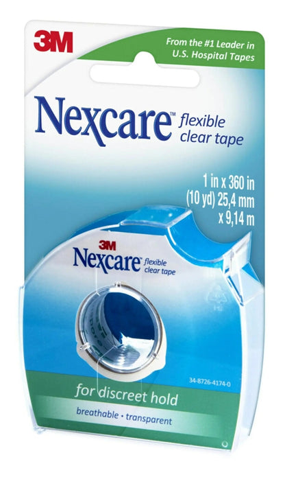 GoodSense Extra Strength 500mg Acetaminophen Caplets 50 Count & Nexcare Flexible Clear 1 Inch x 10 Yard Waterproof Transparent Tape 1 Roll - Maple Wellness Supplements