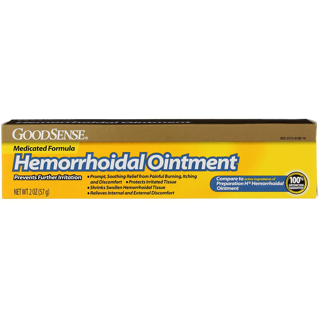 GoodSense Hemorrhoidal Ointment, Phenylephrine HCl, Petrolatum, Mineral oil, Relief from Burning, Itching and Discomfort of Hemorrhoids, 2 Ounces - Maple Wellness Supplements