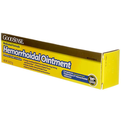GoodSense Hemorrhoidal Ointment, Phenylephrine HCl, Petrolatum, Mineral oil, Relief from Burning, Itching and Discomfort of Hemorrhoids, 2 Ounces - Maple Wellness Supplements