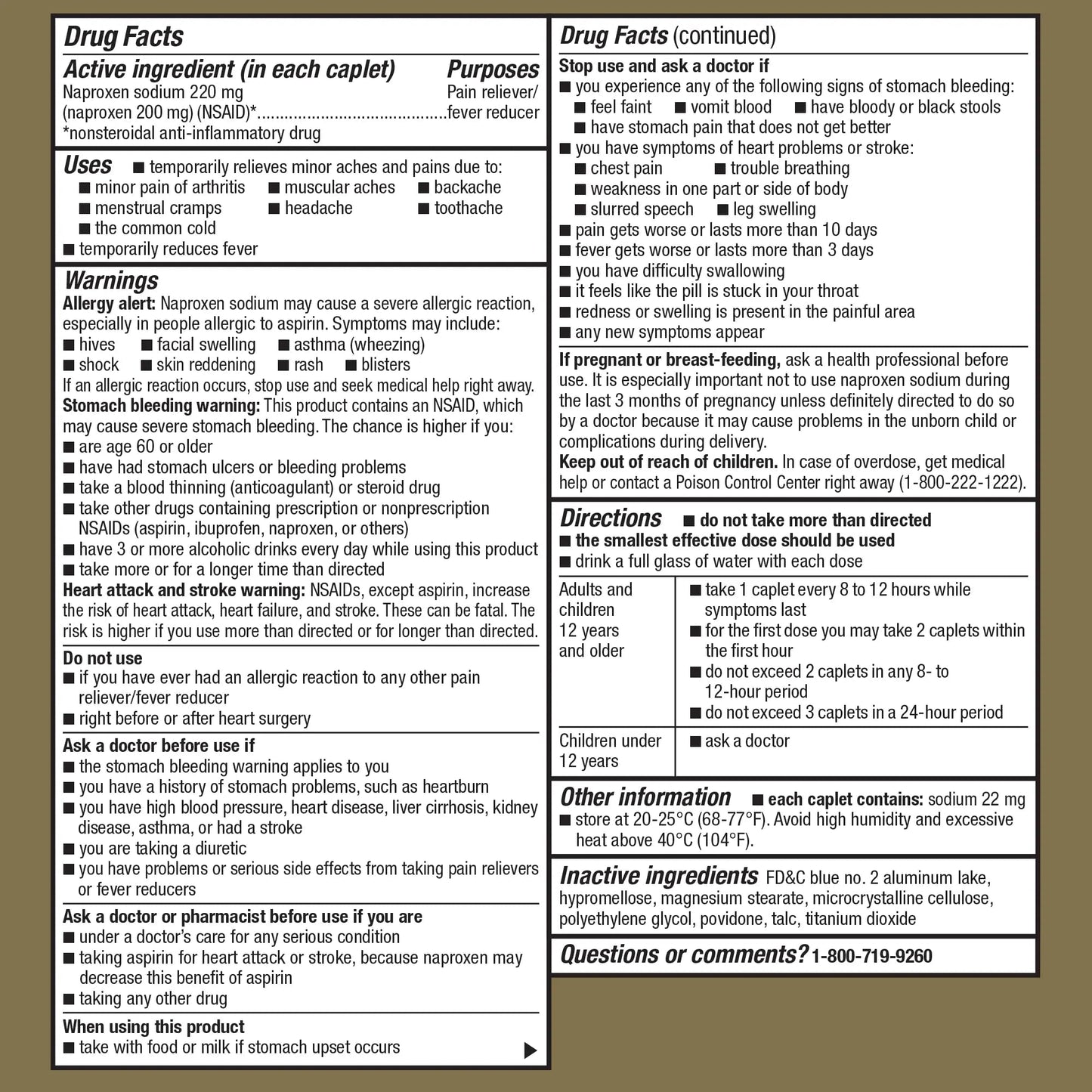 GoodSense Naproxen Sodium Tablets, 220 mg, 400 Count - Maple Wellness Supplements