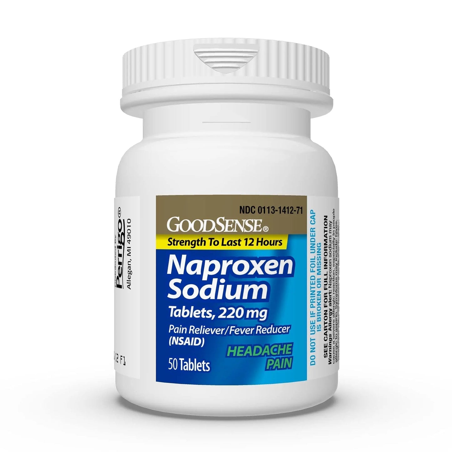 GoodSense Naproxen Sodium Tablets 220 Mg, Headache Pain, Blue, 50 Count - Maple Wellness Supplements