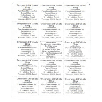 GoodSense Omeprazole Delayed Release Tablets, 20 mg, Acid Reducer for Heartburn, 42 Count - Maple Wellness Supplements