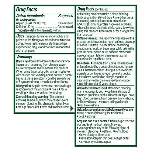 Goody's Hangover Powders, Fast Pain Relief & Boost of Alertness Berry Citrus, 4 ct (Pack of 1) - Maple Wellness Supplements