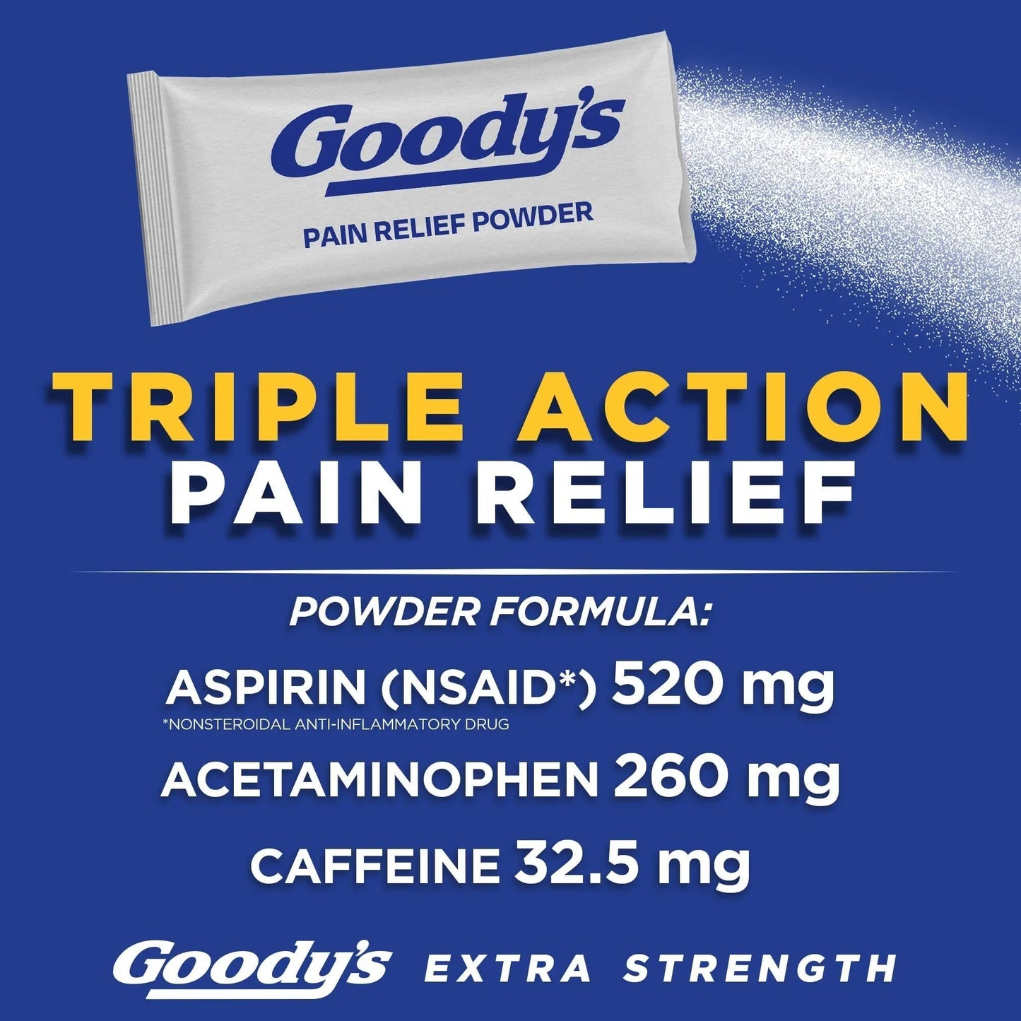 Goody’s Headache Powder Extra Strength Pain Relief, Triple Action Headache Relief with Aspirin, Acetaminophen & Caffeine, 24 Count - Maple Wellness Supplements