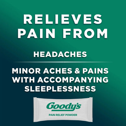 Goody's Nighttime Powder, Pain Reliever & Sleep Aid with Acetaminophen & Diphenhydramine Citrate, Caffeine Free, 16 Count - Maple Wellness Supplements