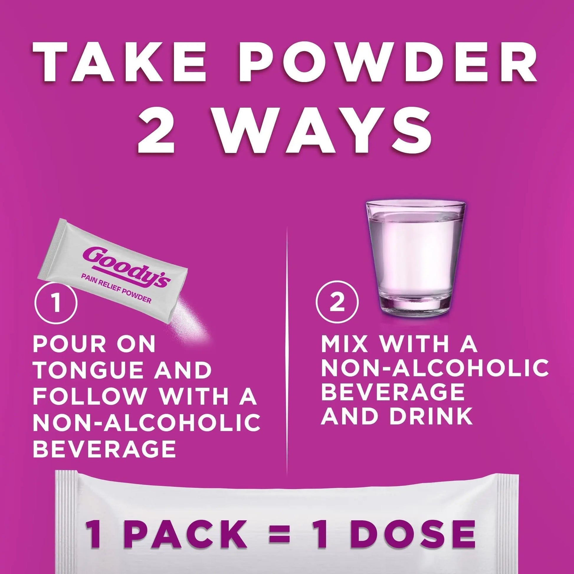 Goody's Pain Relief Powders, Extra Strength Headache Powder Mixed Fruit Blast, 24 ct (Pack of 1) - Maple Wellness Supplements