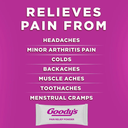 Goody's Pain Relief Powders, Extra Strength Headache Powder Mixed Fruit Blast, 24 ct (Pack of 1) - Maple Wellness Supplements