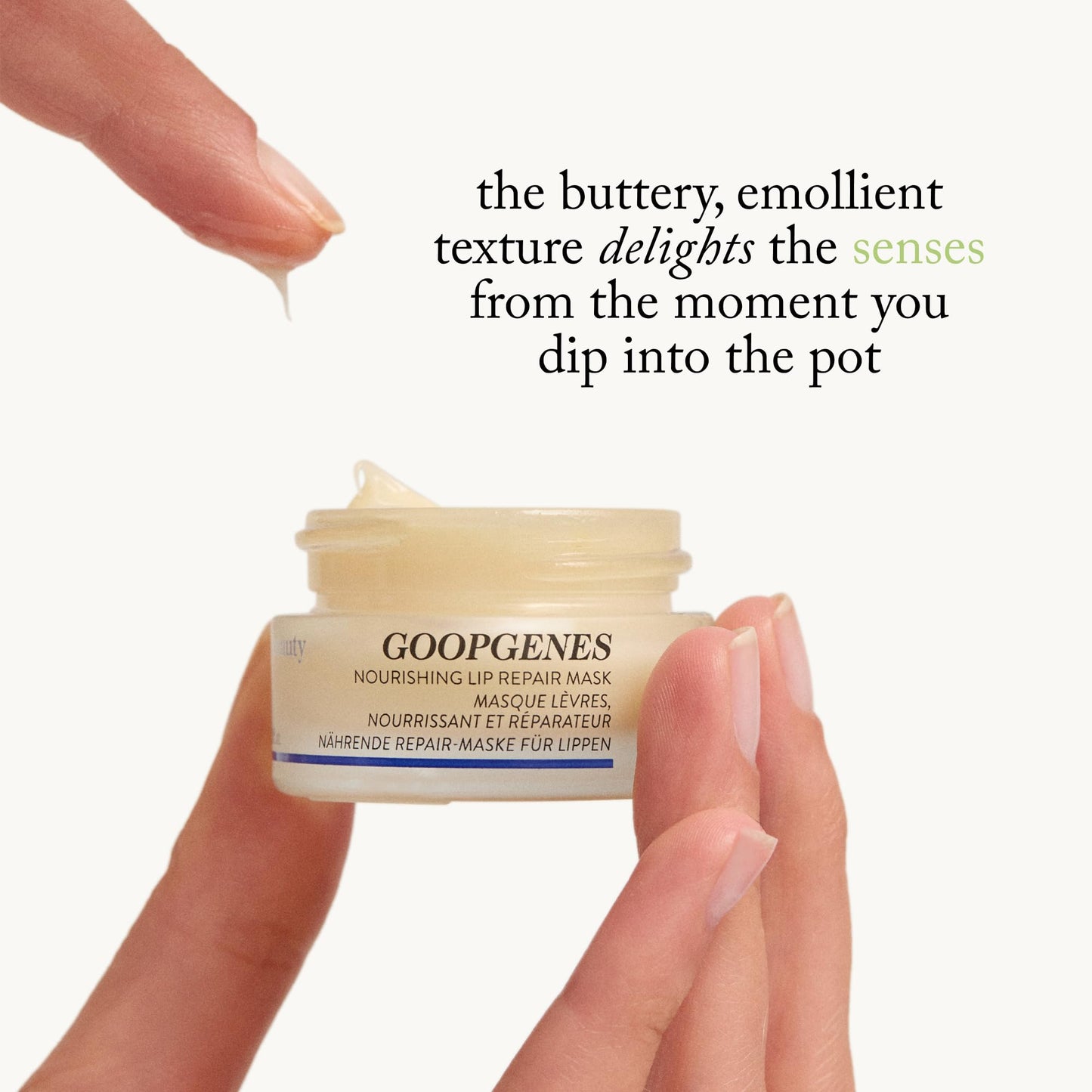 goop Beauty Nourishing Lip Repair Mask | Lip Hydration Treatment | Smooths, Plumps, & Softens | Ceramides & Vegan Lanolin | 0.3 oz - Maple Wellness Supplements